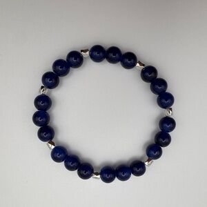 Elegant Blue Beaded Bracelet